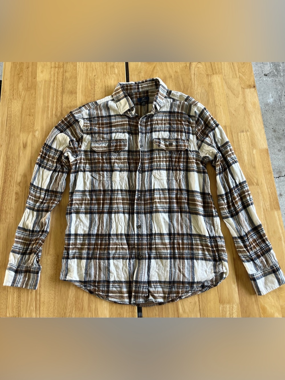 George Brown & White Plaid Lightweight Shirt Jacket